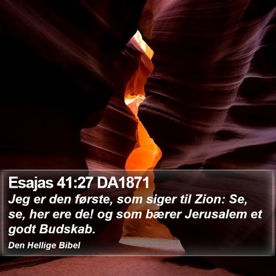 Esajas 41:27 DA1871 Bible Verse Image