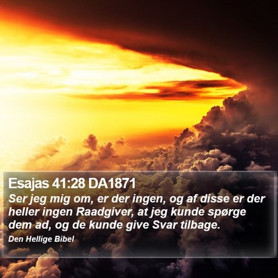 Esajas 41:28 DA1871 Bible Verse Image