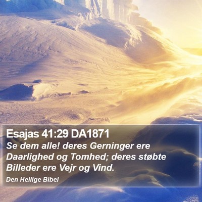 Esajas 41:29 DA1871 Bible Verse Image