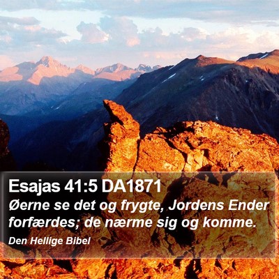 Esajas 41:5 DA1871 Bible Verse Image