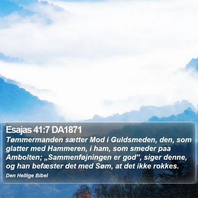 Esajas 41:7 DA1871 Bible Verse Image