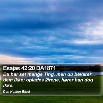 Esajas 42:20 DA1871 Bible Verse Image