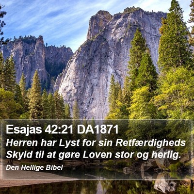 Esajas 42:21 DA1871 Bible Verse Image