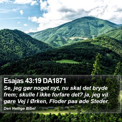 Esajas 43:19 DA1871 Bible Verse Image