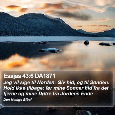 Esajas 43:6 DA1871 Bible Verse Image