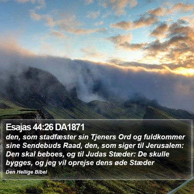 Esajas 44:26 DA1871 Bible Verse Image