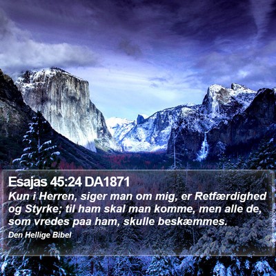 Esajas 45:24 DA1871 Bible Verse Image