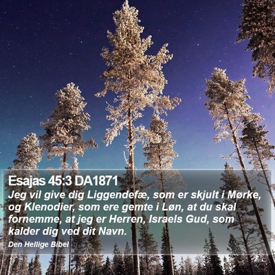 Esajas 45:3 DA1871 Bible Verse Image