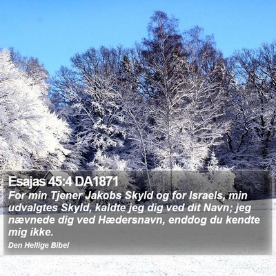Esajas 45:4 DA1871 Bible Verse Image