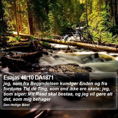 Esajas 46:10 DA1871 Bible Verse Image