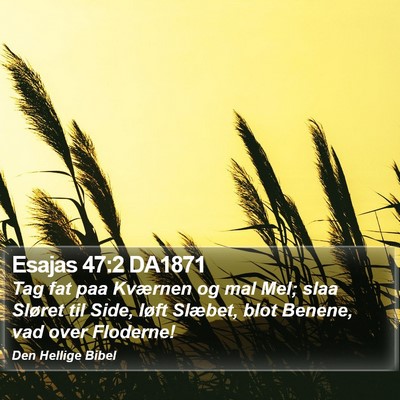 Esajas 47:2 DA1871 Bible Verse Image