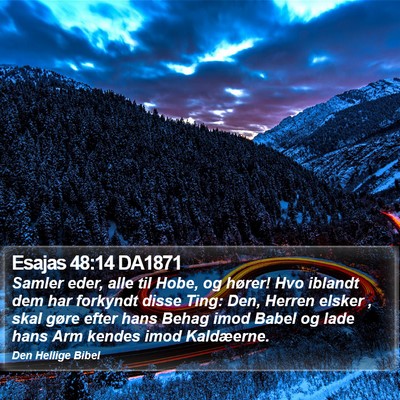 Esajas 48:14 DA1871 Bible Verse Image