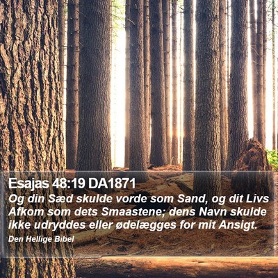 Esajas 48:19 DA1871 Bible Verse Image