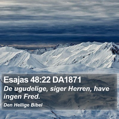 Esajas 48:22 DA1871 Bible Verse Image
