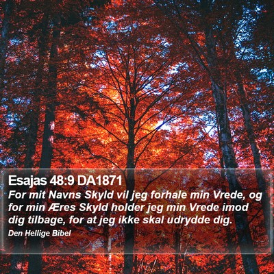 Esajas 48:9 DA1871 Bible Verse Image