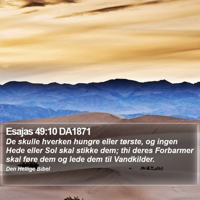 Esajas 49:10 DA1871 Bible Verse Image