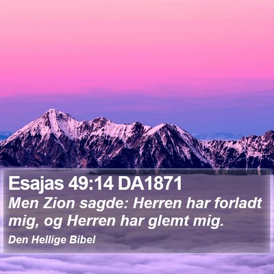 Esajas 49:14 DA1871 Bible Verse Image