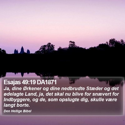 Esajas 49:19 DA1871 Bible Verse Image