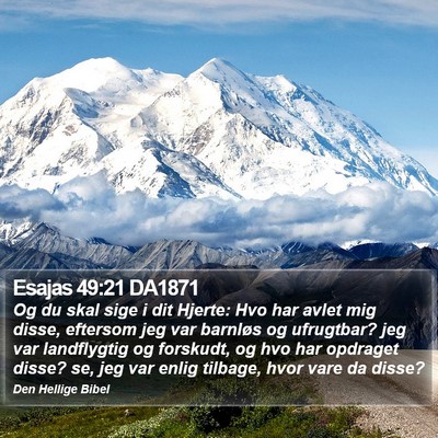 Esajas 49:21 DA1871 Bible Verse Image