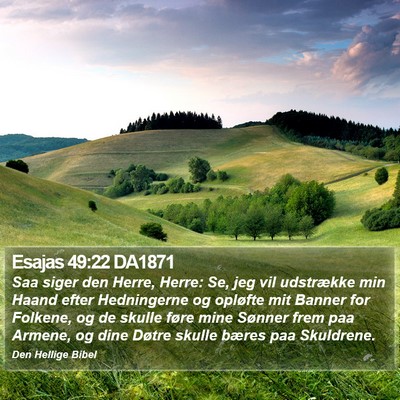 Esajas 49:22 DA1871 Bible Verse Image