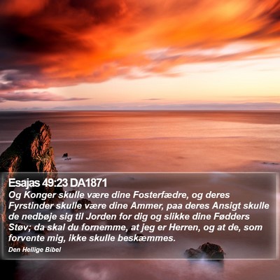 Esajas 49:23 DA1871 Bible Verse Image