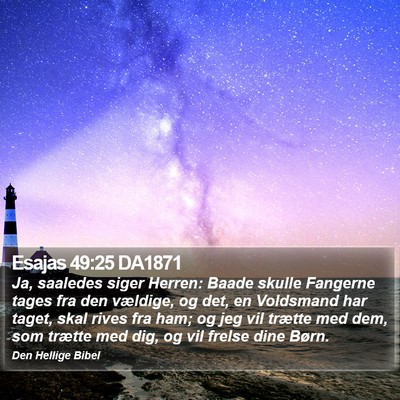 Esajas 49:25 DA1871 Bible Verse Image