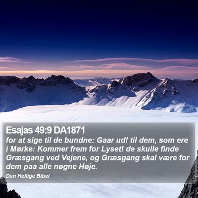 Esajas 49:9 DA1871 Bible Verse Image