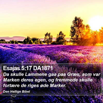 Esajas 5:17 DA1871 Bible Verse Image