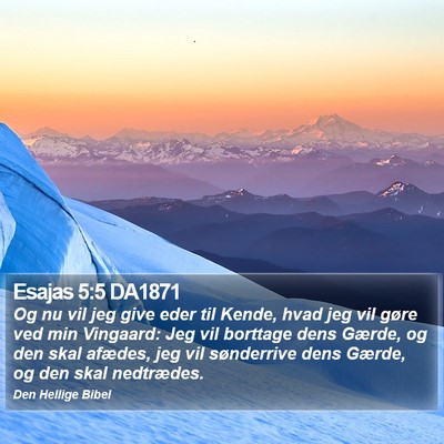 Esajas 5:5 DA1871 Bible Verse Image