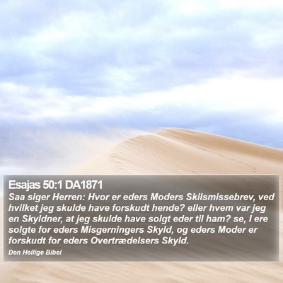 Esajas 50:1 DA1871 Bible Verse Image