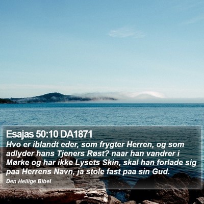 Esajas 50:10 DA1871 Bible Verse Image
