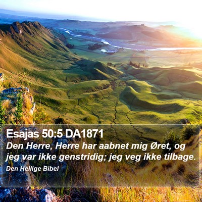 Esajas 50:5 DA1871 Bible Verse Image