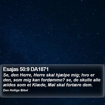 Esajas 50:9 DA1871 Bible Verse Image