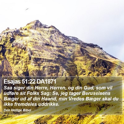Esajas 51:22 DA1871 Bible Verse Image
