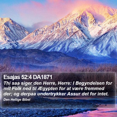 Esajas 52:4 DA1871 Bible Verse Image
