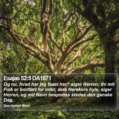 Esajas 52:5 DA1871 Bible Verse Image