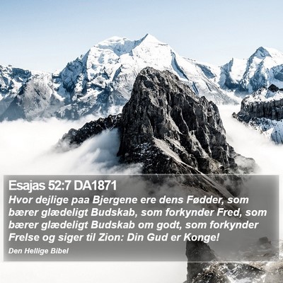 Esajas 52:7 DA1871 Bible Verse Image