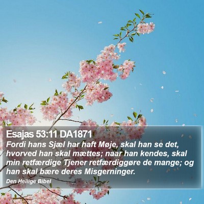 Esajas 53:11 DA1871 Bible Verse Image