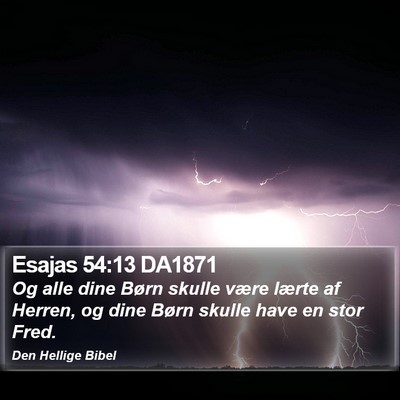 Esajas 54:13 DA1871 Bible Verse Image