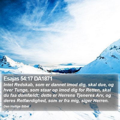Esajas 54:17 DA1871 Bible Verse Image