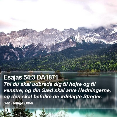 Esajas 54:3 DA1871 Bible Verse Image