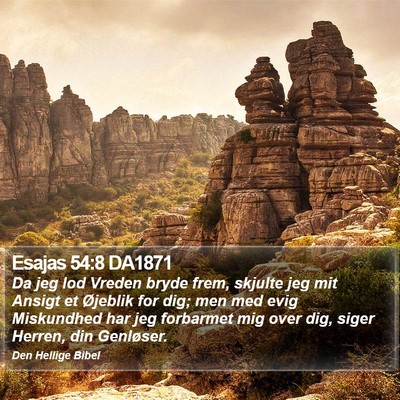 Esajas 54:8 DA1871 Bible Verse Image
