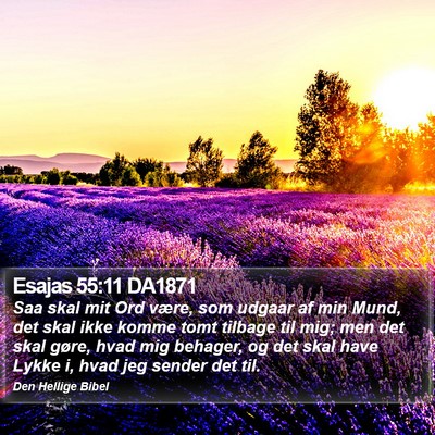 Esajas 55:11 DA1871 Bible Verse Image