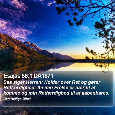 Esajas 56:1 DA1871 Bible Verse Image