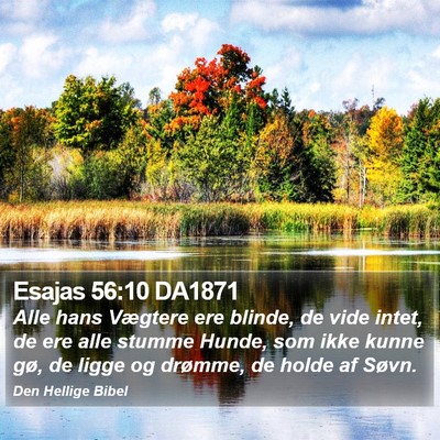 Esajas 56:10 DA1871 Bible Verse Image