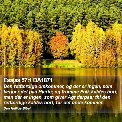Esajas 57:1 DA1871 Bible Verse Image