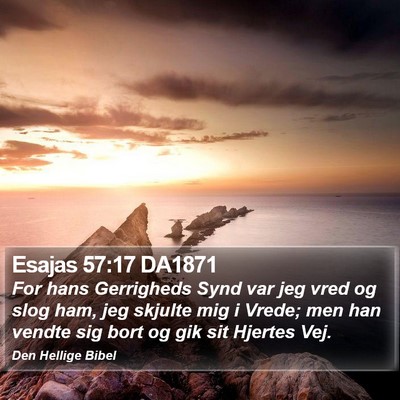 Esajas 57:17 DA1871 Bible Verse Image