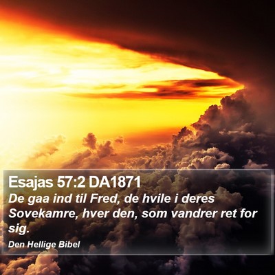 Esajas 57:2 DA1871 Bible Verse Image