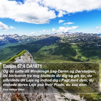 Esajas 57:8 DA1871 Bible Verse Image