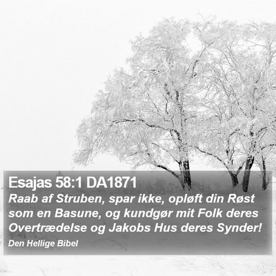 Esajas 58:1 DA1871 Bible Verse Image